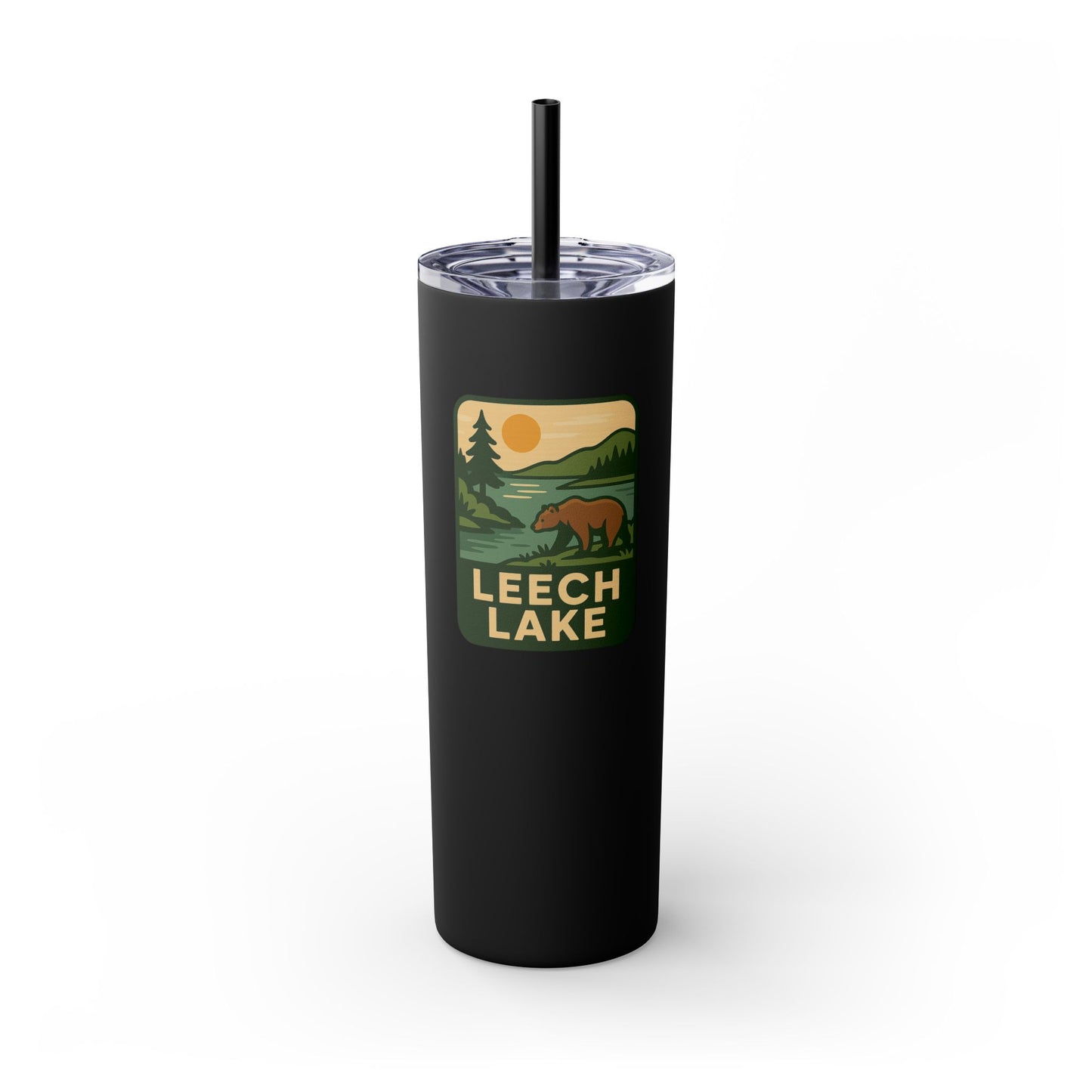 Leech Lake Skinny Tumbler - 20oz Travel Mug, Eco-Friendly Drinkware for Adventurers, Ideal for Camping, Picnics, and Daily Hydration