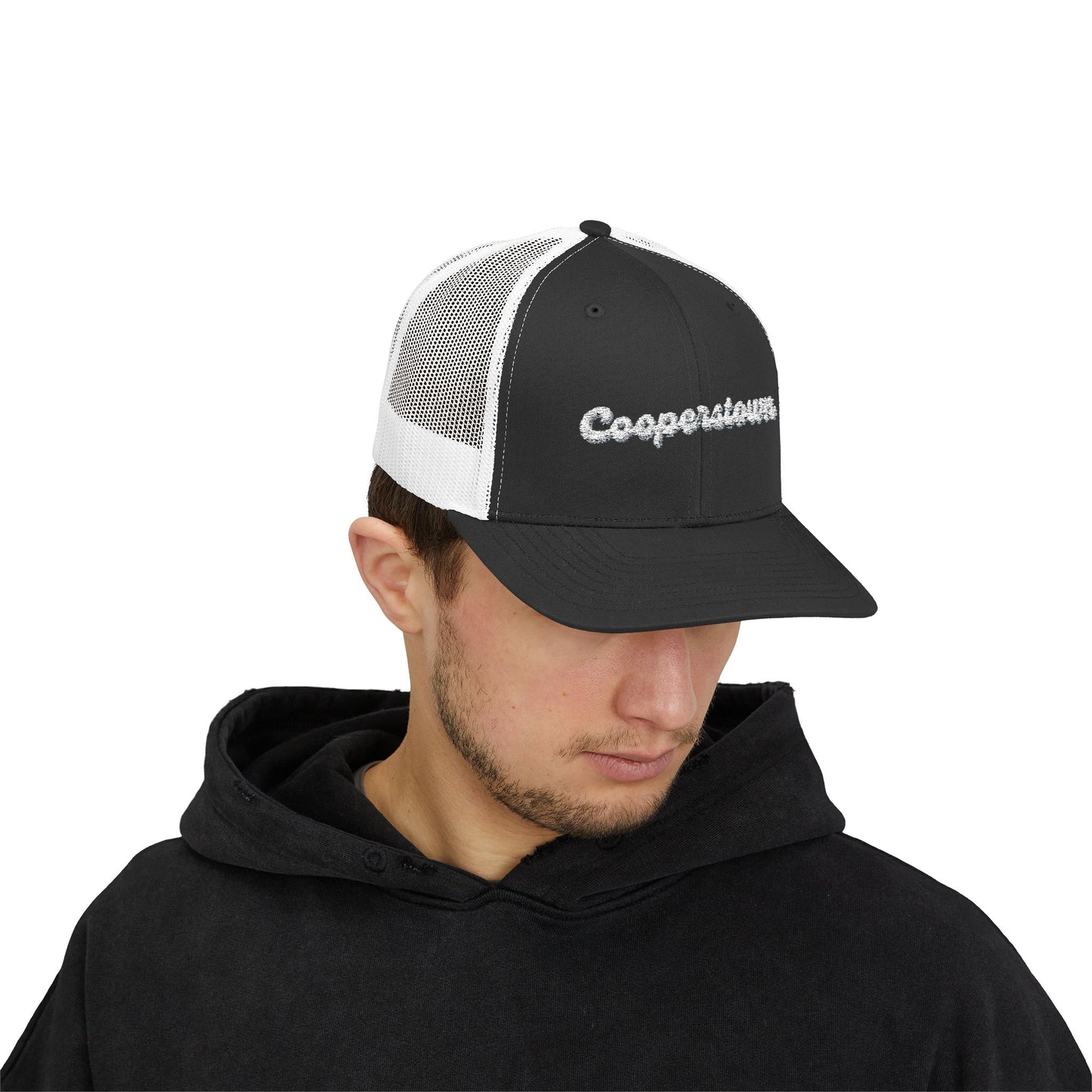 Cooperstown Sparkly Trucker Cap with Rhinestone 'Ballin' Style' Design | Trendy Snapback Hat for Fashion Lovers, Unisex Gift for Holidays