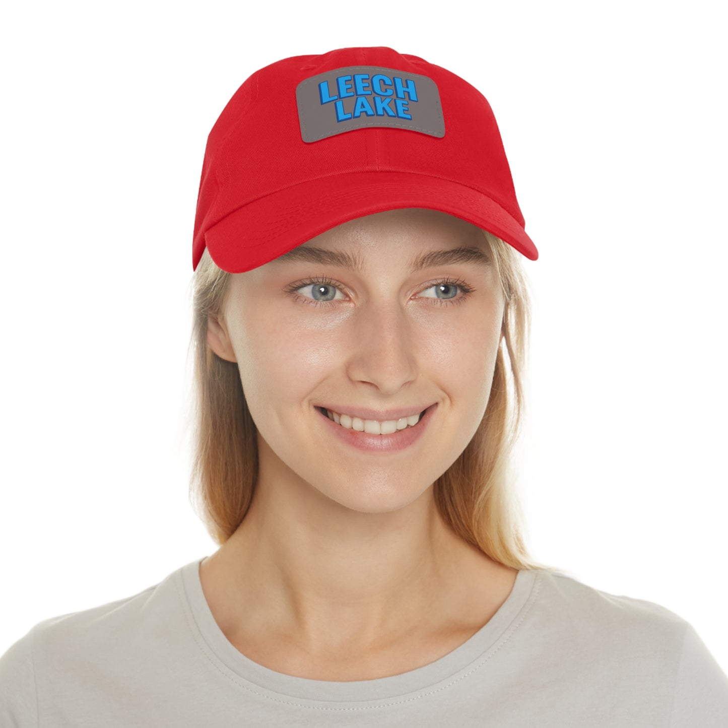 Leech Lake Dad Hat with Leather Patch (Rectangle)