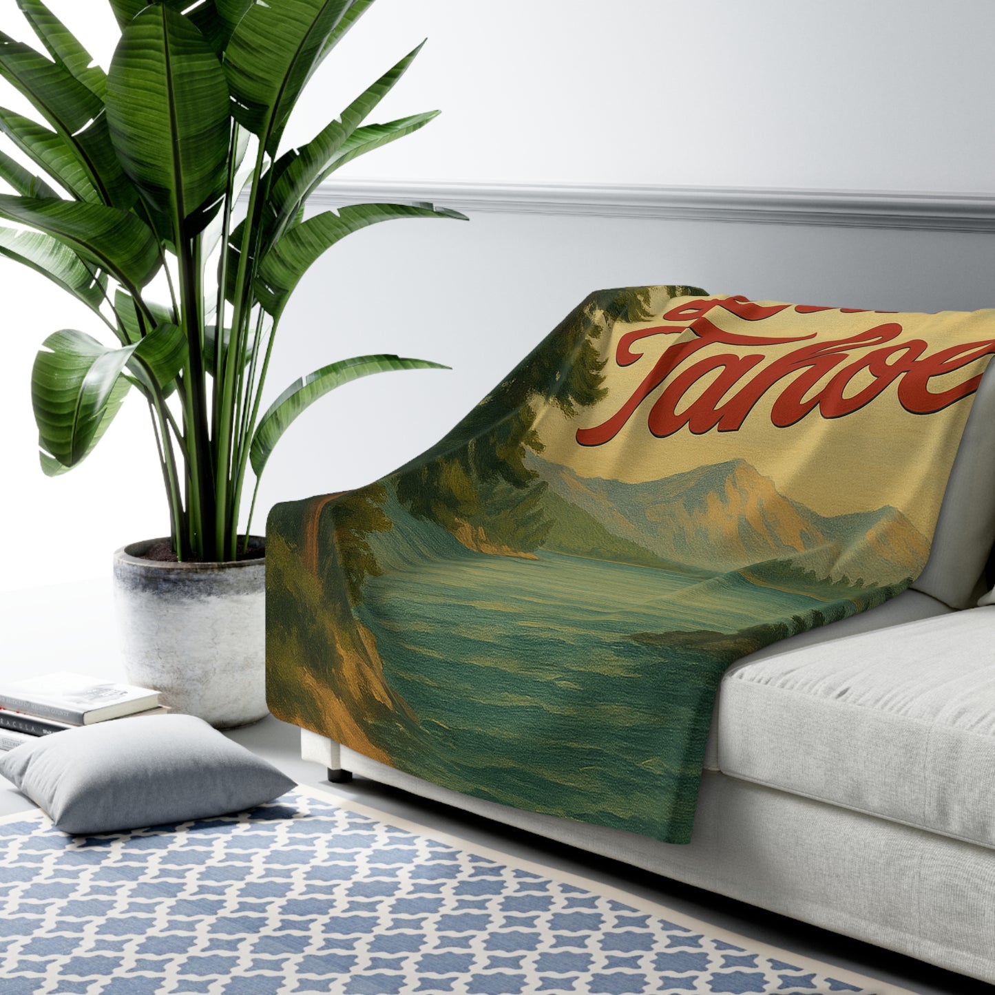 Lake Tahoe Sherpa Fleece Blanket