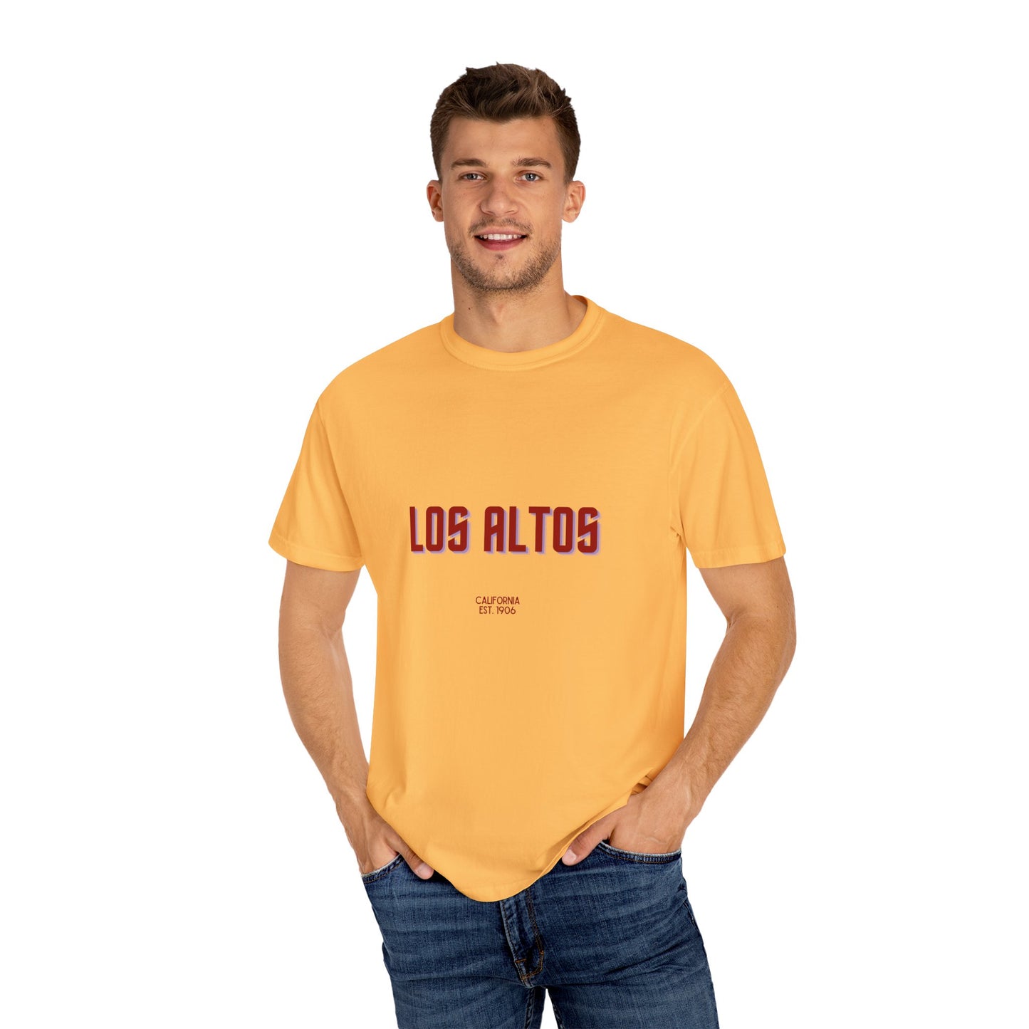 Los Altos Garment-Dyed Unisex T-Shirt, Casual Tee, Vintage Style Shirt, Everyday Wear, Birthday Gift, Unique Apparel