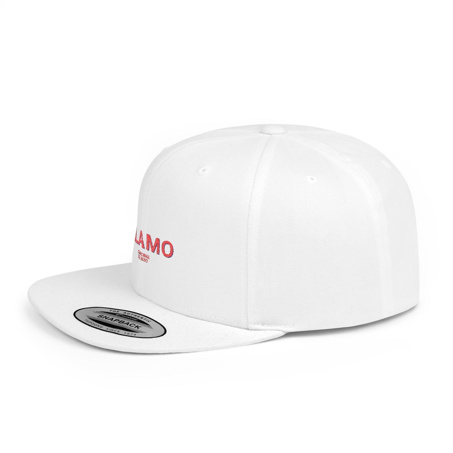 Alamo Stylish Flat Bill Snapback Hat with Design, Perfect for Casual Outings, Streetwear, Gifts, Festivals, Everyday Wear