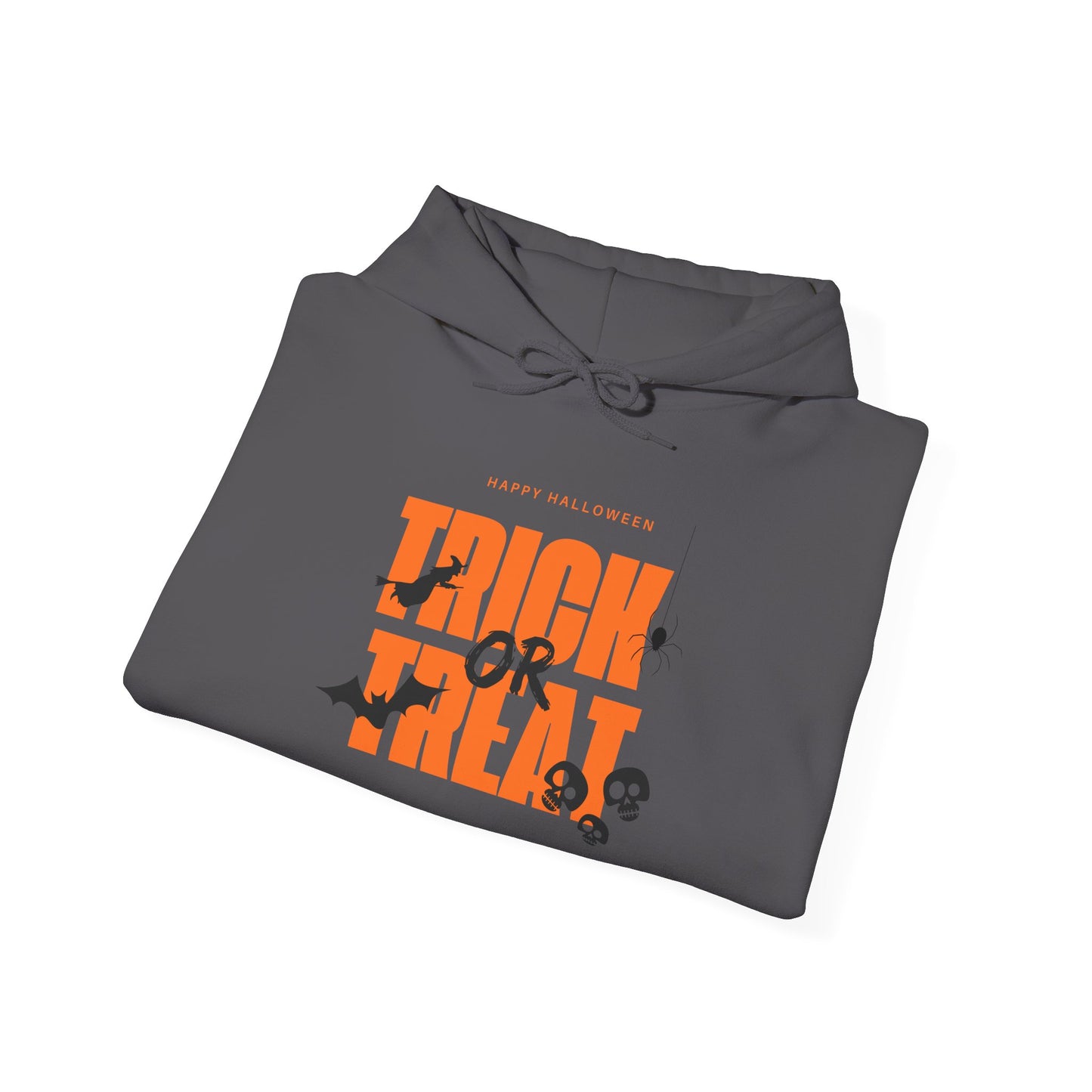 Halloween Trick or Treat Hoodie, Cozy Fall Sweatshirt, Spooky Season Apparel, Unisex Halloween Sweatshirt, Perfect for Pumpkin Patch