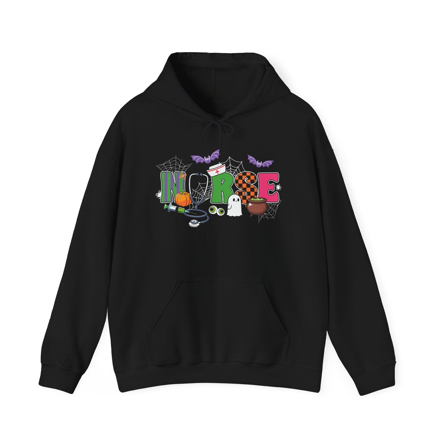 Nurse Whimsical Halloween Hooded Sweatshirt, Fall Fashion, Cozy Sweater Gift, Unisex Hoodie, Halloween Apparel