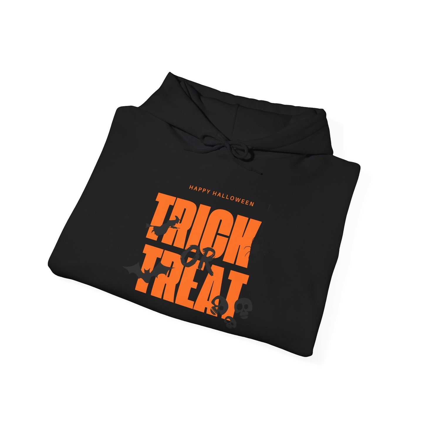 Halloween Trick or Treat Hoodie, Cozy Fall Sweatshirt, Spooky Season Apparel, Unisex Halloween Sweatshirt, Perfect for Pumpkin Patch