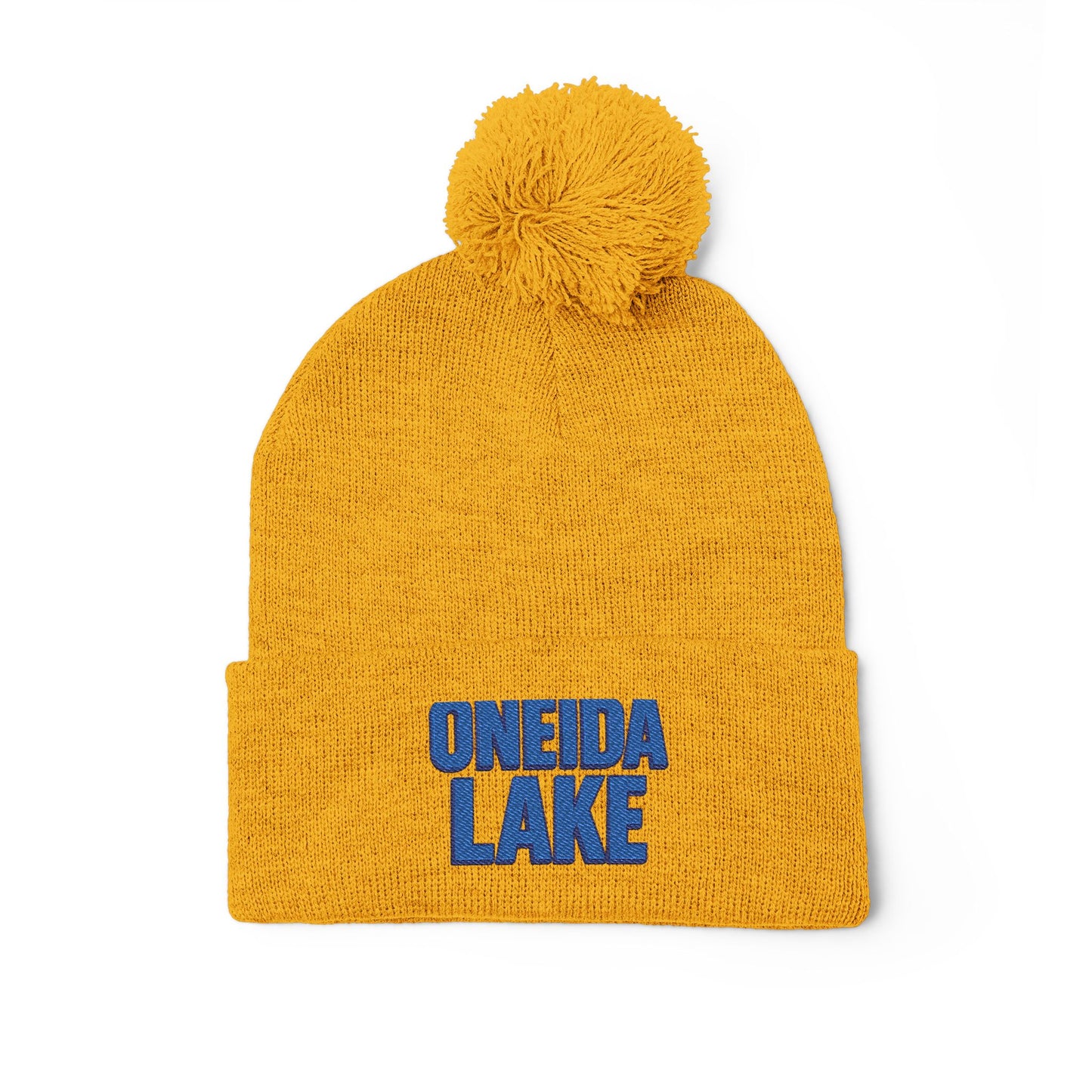 Oneida Lake Pom-Pom Knit Cap (Embroidery)