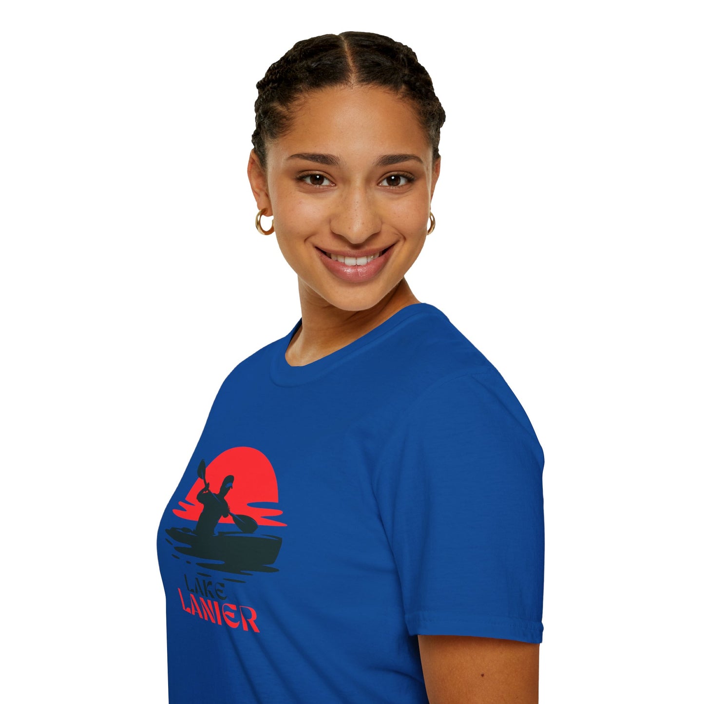 Lake Lanier Unisex Softstyle T-Shirt, Kayaking Shirt, Outdoor Adventure Tee, Lake Life Apparel, Father's Day Gift, Summer Wear