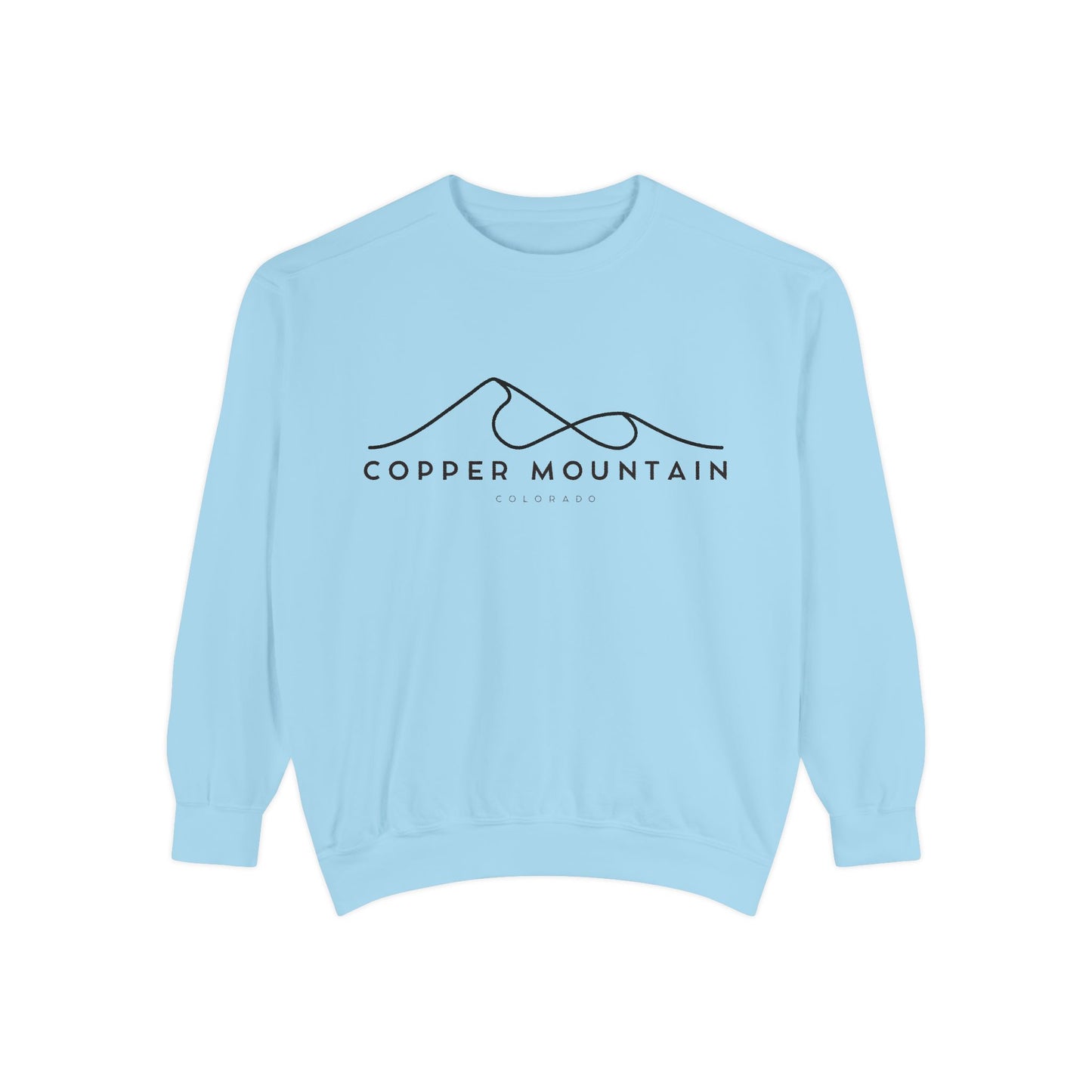 Copper Mountain Chill Vibes Sweatshirt - Unisex Garment-Dyed Style, Perfect for Lounging