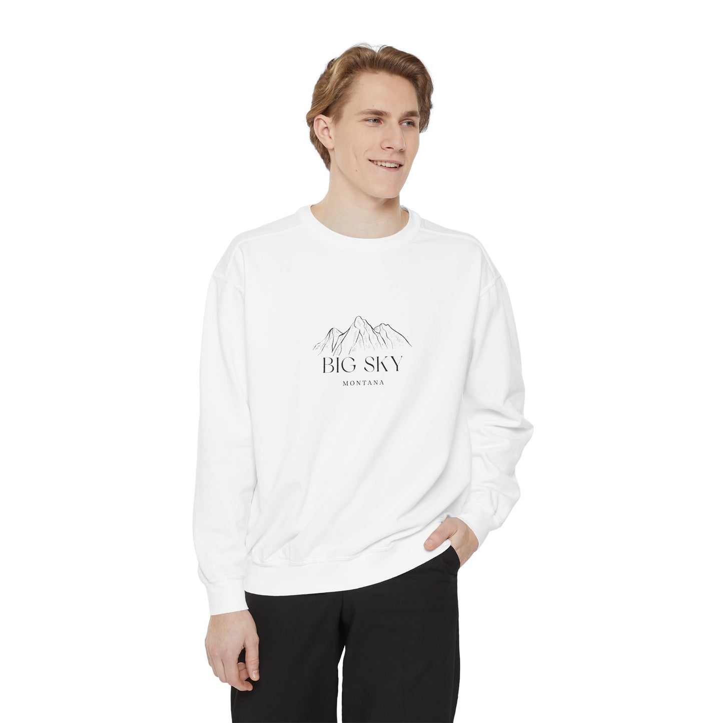 Big Sky Vibes Unisex Sweatshirt | Garment-Dyed Comfort, Perfect for Casual Outings, Travel, Gifts, Autumn Days