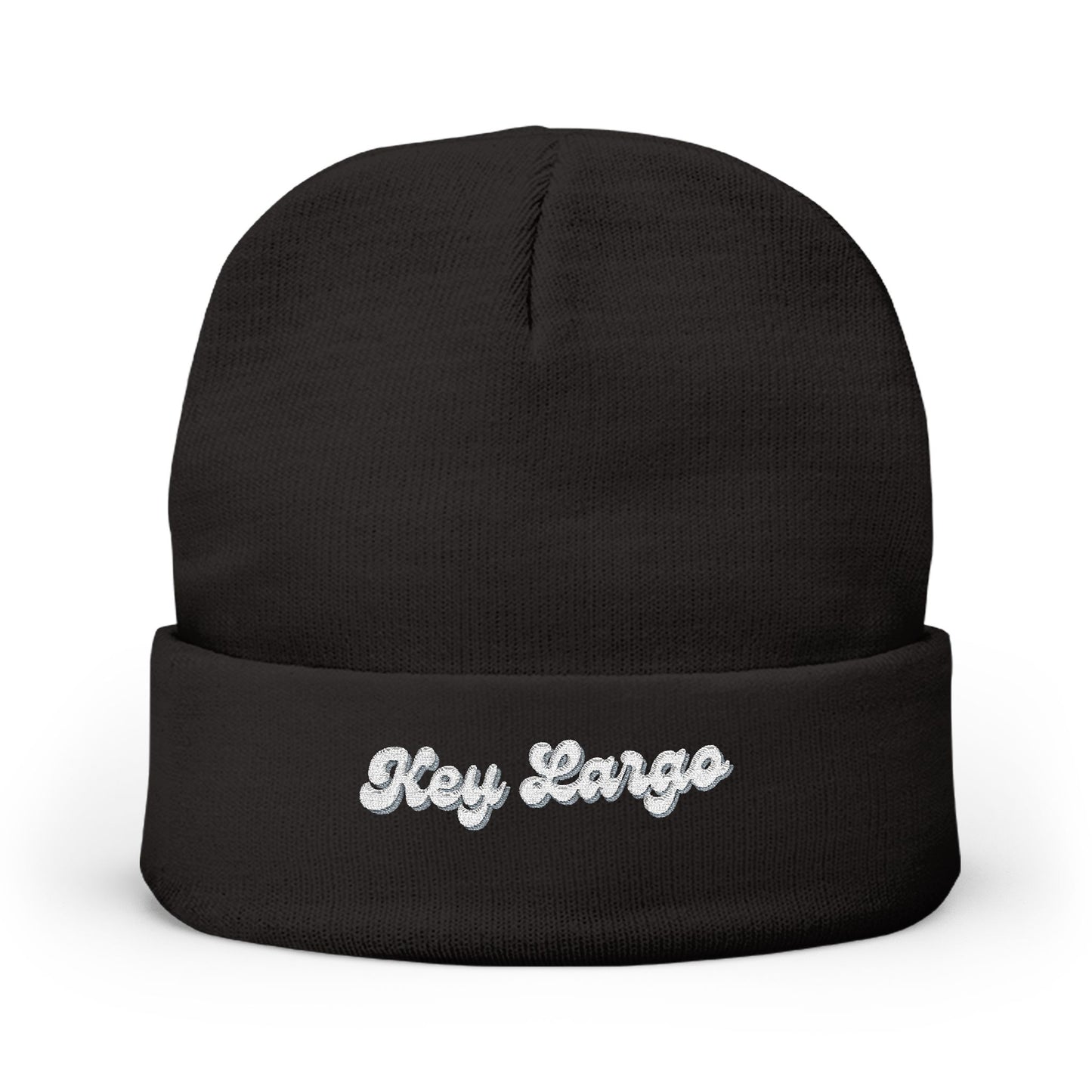 Key Largo Cozy Embroidered Knit Beanie | Winter Hat, Casual Fashion Accessory, Gift for Him/Her, Cozy Style, Outdoor Wear