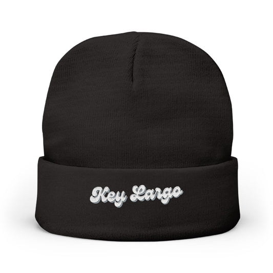 Key Largo Cozy Embroidered Knit Beanie | Winter Hat, Casual Fashion Accessory, Gift for Him/Her, Cozy Style, Outdoor Wear