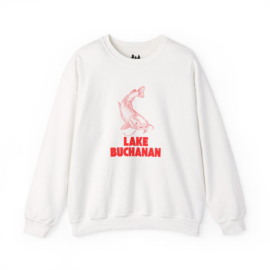 Lake Buchanan Fishing Sweatshirt, Cozy Crewneck, Perfect for Outdoorsy Lovers, Casual Wear, Gift for Nature Enthusiasts, Lake Life Apparel