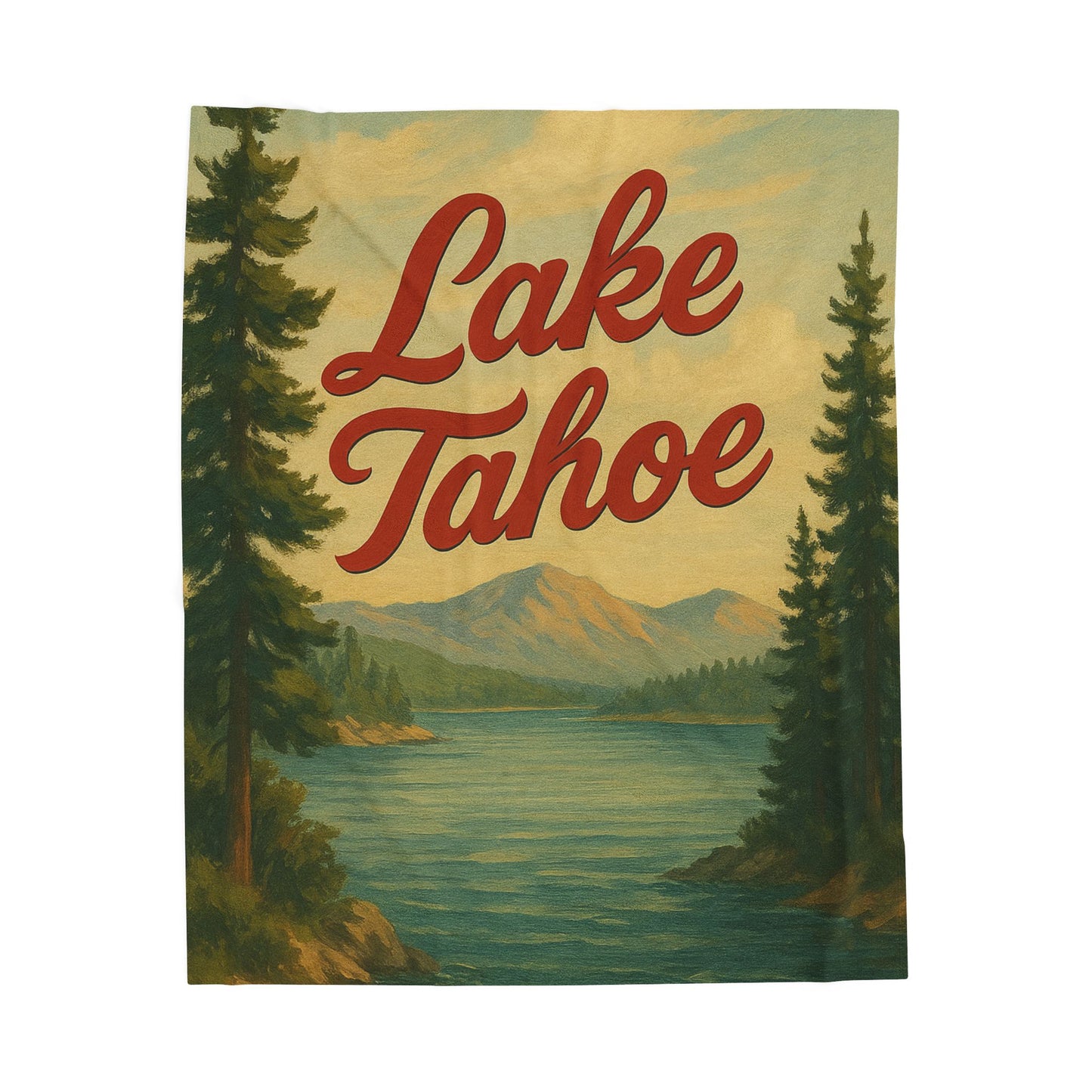 Lake Tahoe Velveteen Plush Blanket