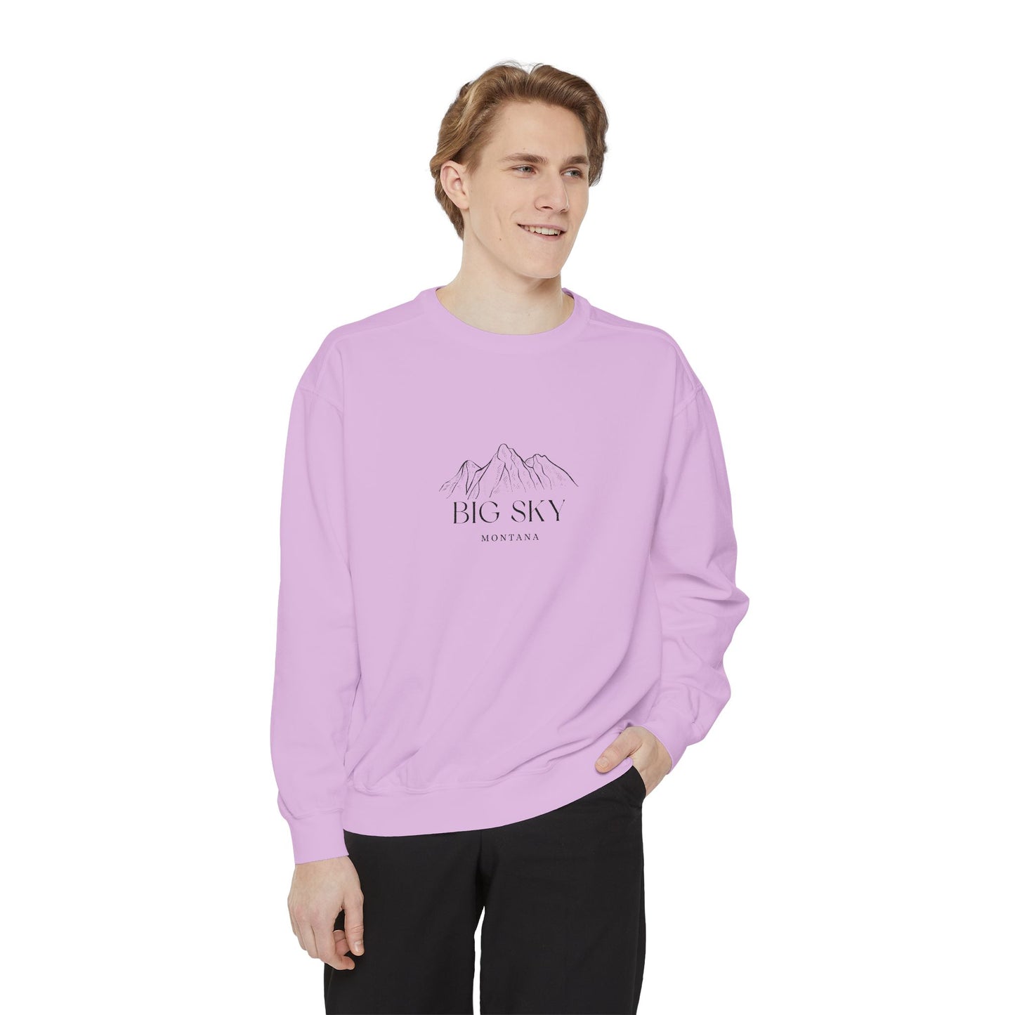 Big Sky Vibes Unisex Sweatshirt | Garment-Dyed Comfort, Perfect for Casual Outings, Travel, Gifts, Autumn Days
