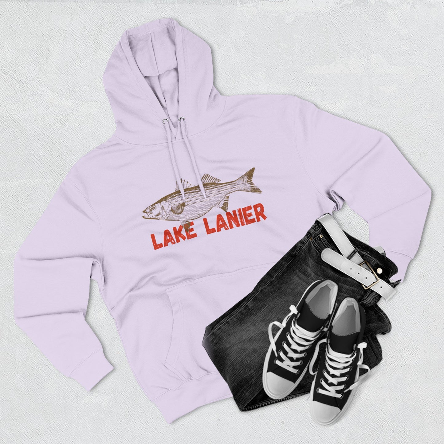 Lake Lanier Fishing Fleece Hoodie | Cozy Outdoor Style, Perfect Gift for Fishing Lovers, Summer & Winter Essentials, Lake Life Apparel