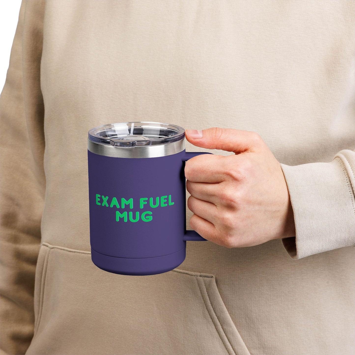 Exam Fuel Mug Tumbler | Perfect for Students, Study Sessions, Motivational Drinkware, Eco-Friendly Cup