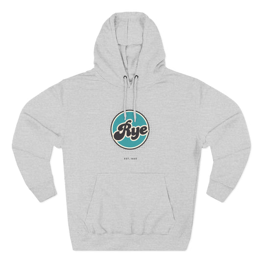 Rye Retro Vibe Hoodie for Casual Days, Streetwear, Unisex Gift, Cozy Layering Apparel