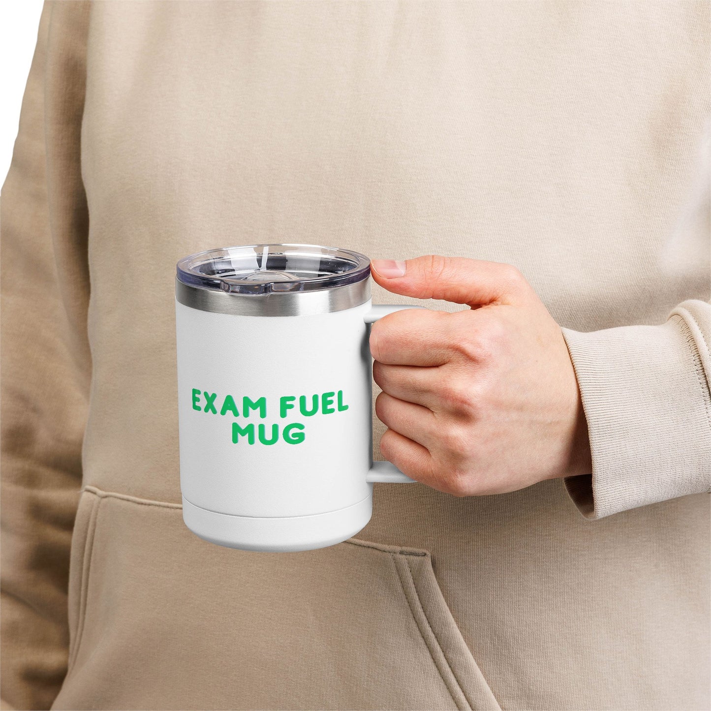 Exam Fuel Mug Tumbler | Perfect for Students, Study Sessions, Motivational Drinkware, Eco-Friendly Cup