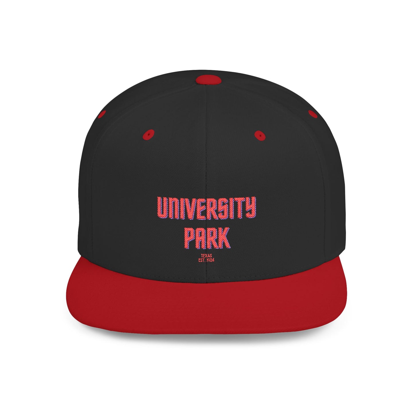 University Park Stylish Flat Bill Snapback Hat with Design, Perfect for Casual Outings, Streetwear, Gifts, Festivals, Everyday Wear