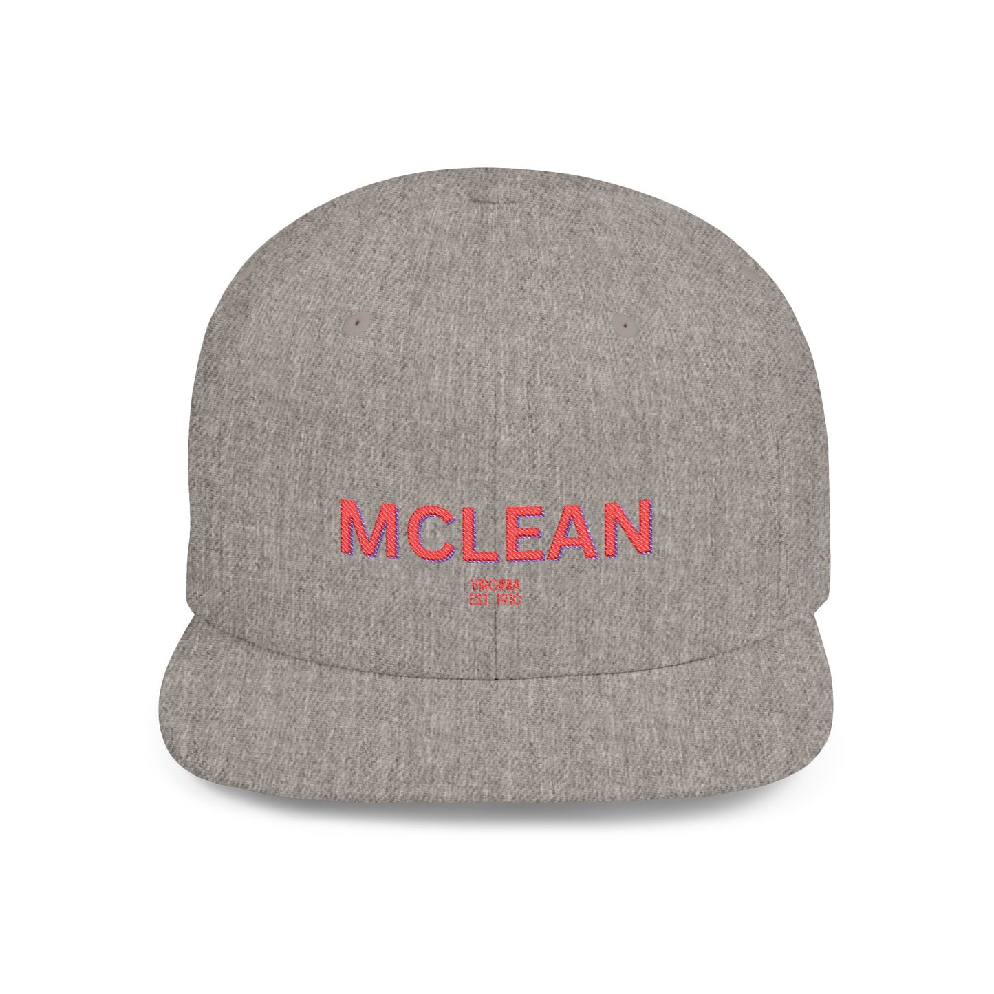 McLean Stylish Flat Bill Snapback Hat with Design, Perfect for Casual Outings, Streetwear, Gifts, Festivals, Everyday Wear