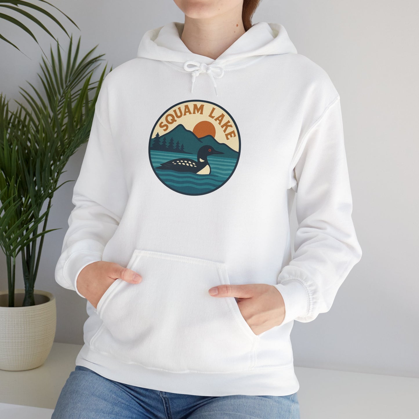 Squam Lake Hoodie, Cozy Casual Wear, Unisex Sweatshirt, Lake Lover Gift, Outdoor Adventure Apparel, Summer Retreat Fashion