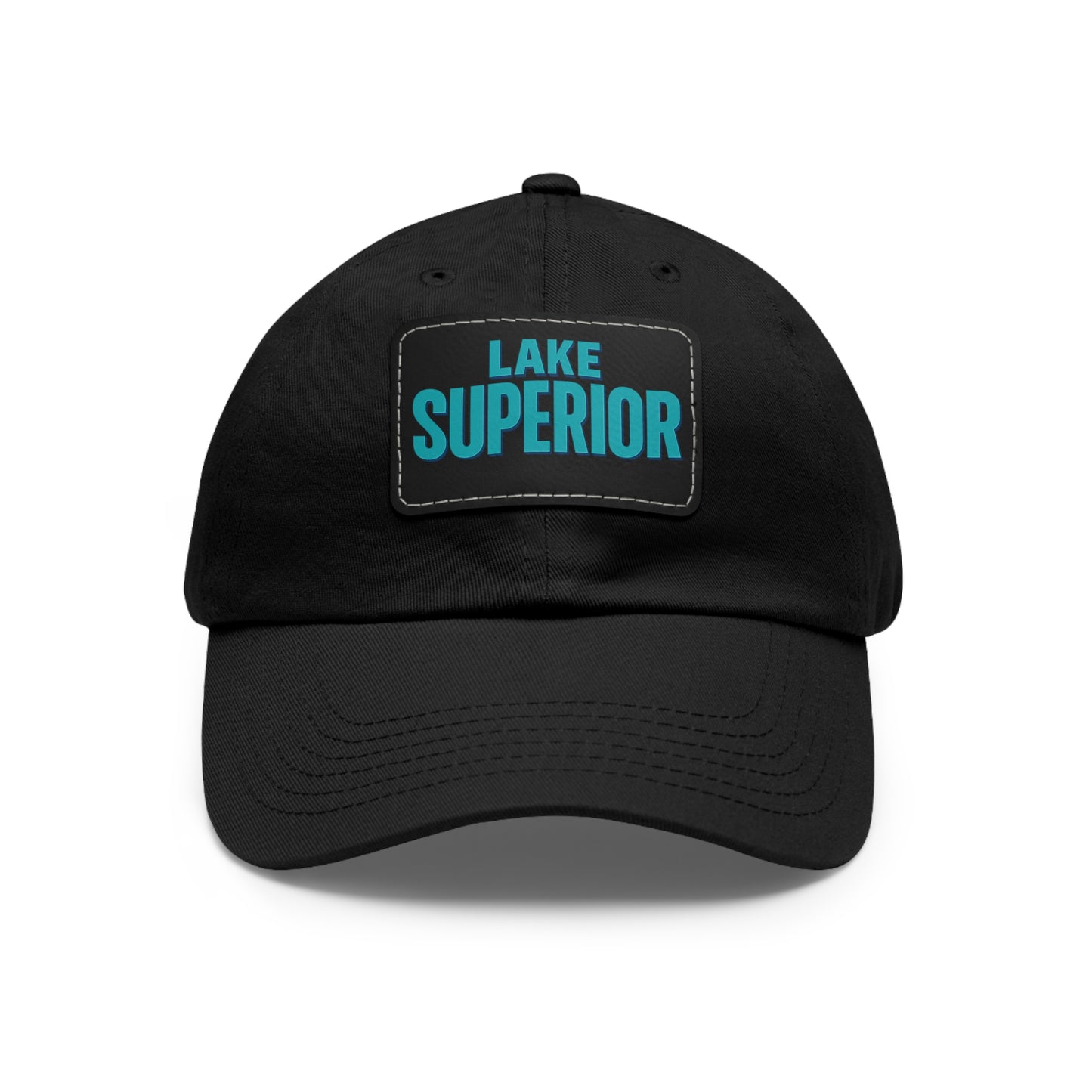Lake Superior Dad Hat with Leather Patch (Rectangle)