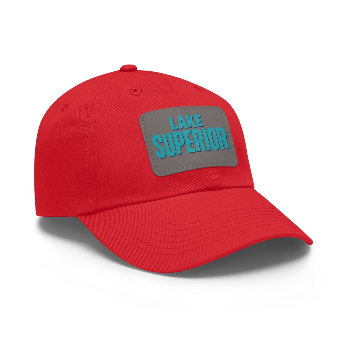 Lake Superior Dad Hat with Leather Patch (Rectangle)