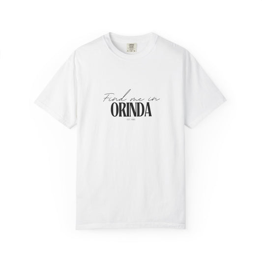 Orinda Vibes Unisex Garment-Dyed T-Shirt, Casual Wear, Gifts for Locals, Trendy Summer Essential, Comfortable Everyday Tee