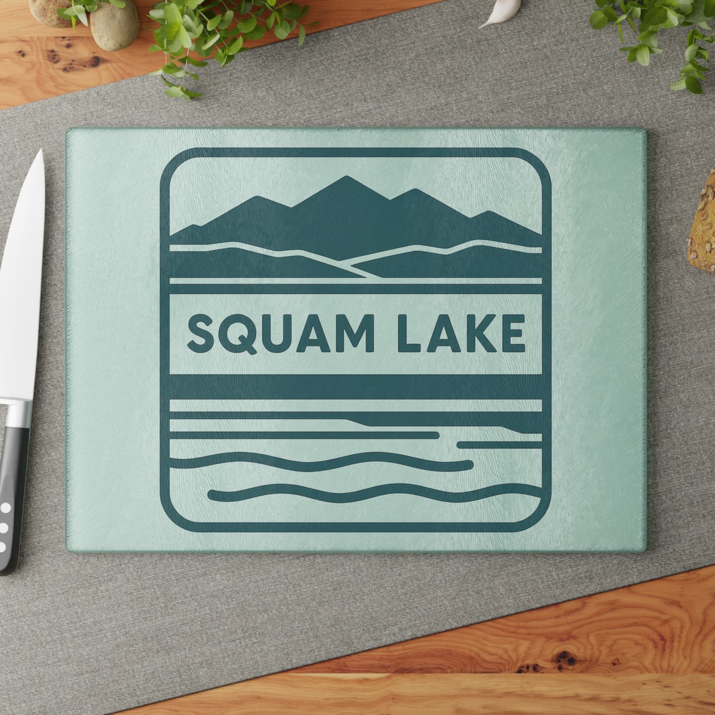 Squam Lake Glass Cutting Board