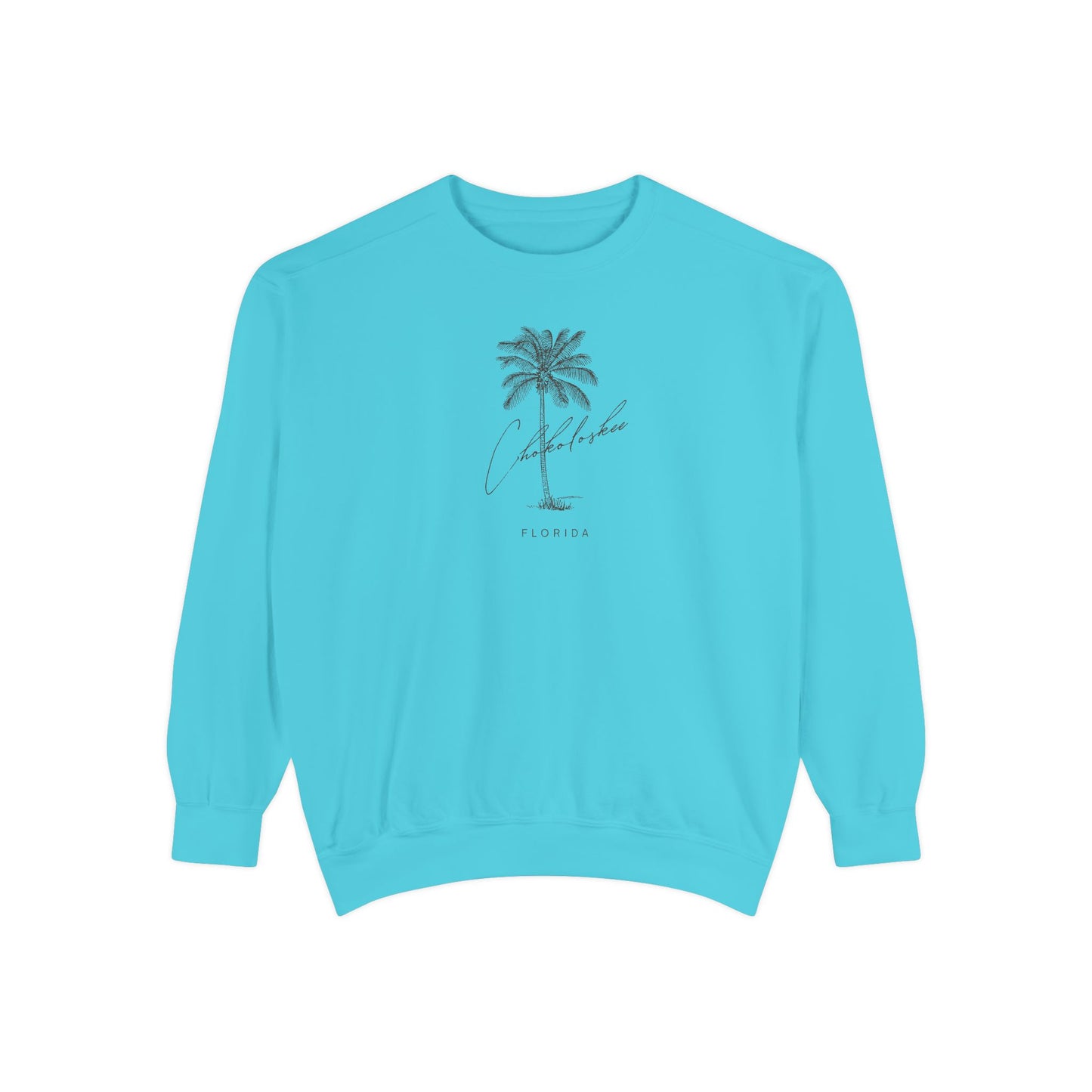 Chokoloskee Chill Vibes Sweatshirt - Unisex Garment-Dyed Style, Perfect for Lounging