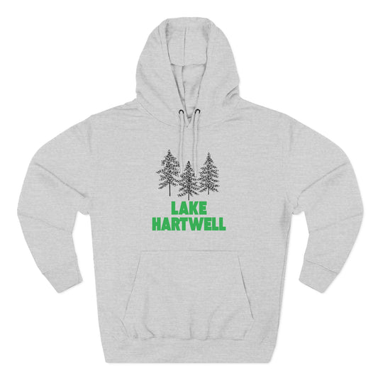 Lake Hartwell Fleece Hoodie, Cozy Sweatshirt, Outdoor Adventure Wear, Unique Gift for Lake Lovers, Perfect for Fall and Winter