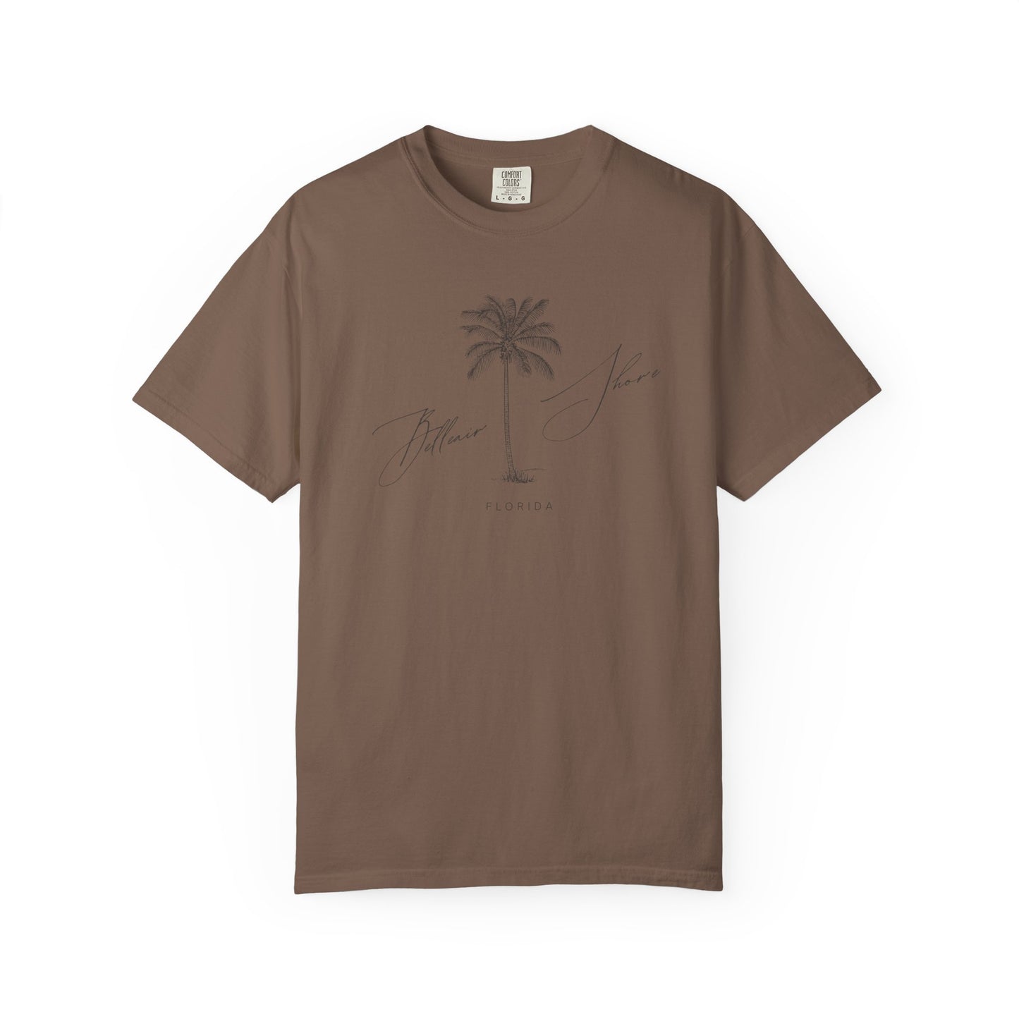 Belleair Shore Chill Vibes Palm Tree Tee - Unisex Garment-Dyed T-shirt for Beach Lovers, Summer Outings, Casual Wear, Gifts for Him/Her