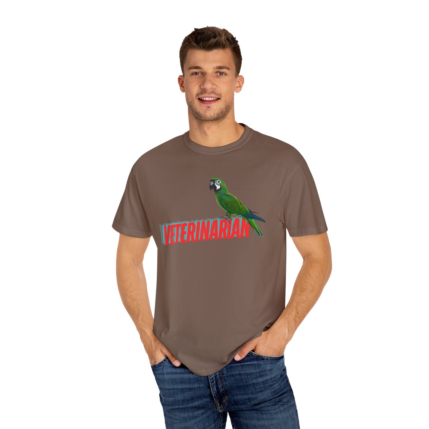 Veterinarian T-Shirt - Cute Parrot Graphic Tee for Animal Lovers, Gifts for Vet Students, Pet Owners, Animal Day Celebration