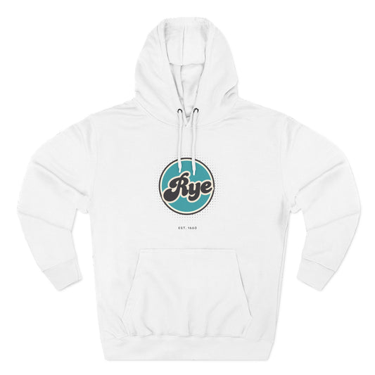 Rye Retro Vibe Hoodie for Casual Days, Streetwear, Unisex Gift, Cozy Layering Apparel
