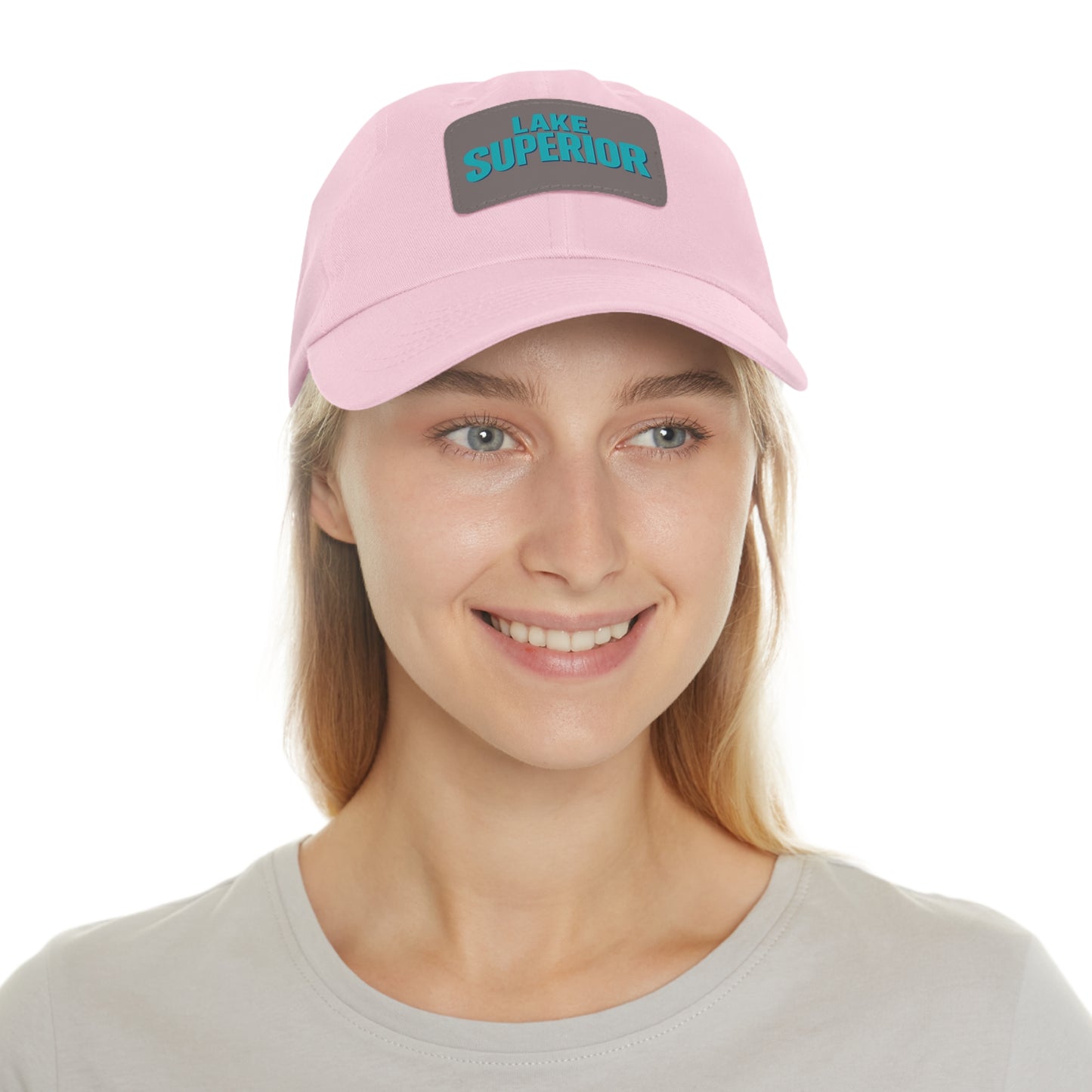 Lake Superior Dad Hat with Leather Patch (Rectangle)