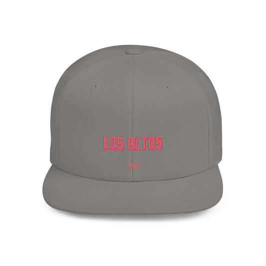 Los Altos Stylish Flat Bill Snapback Hat with Design, Perfect for Casual Outings, Streetwear, Gifts, Festivals, Everyday Wear