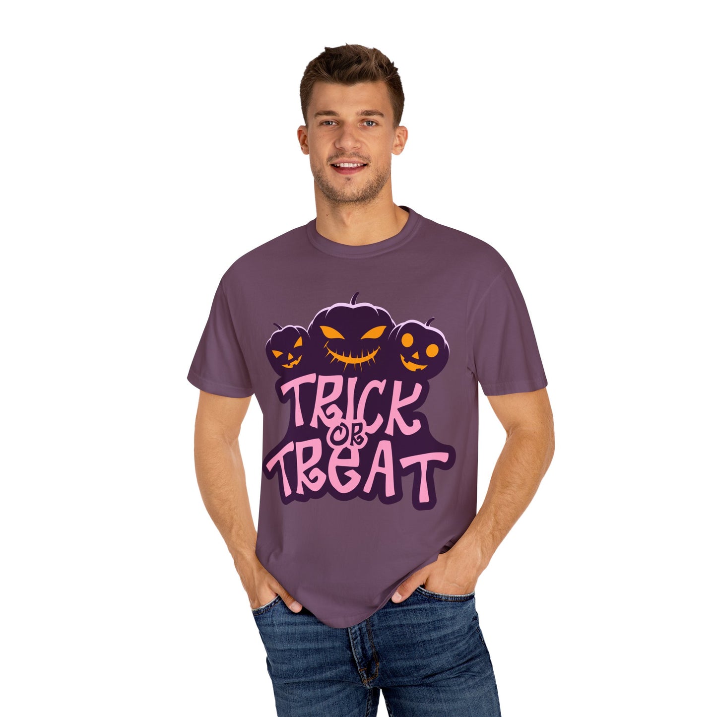 Halloween Trick or Treat T-Shirt, Unisex Halloween Tee, Spooky Autumn Shirt, Fun Costume Top, Trick or Treat Apparel