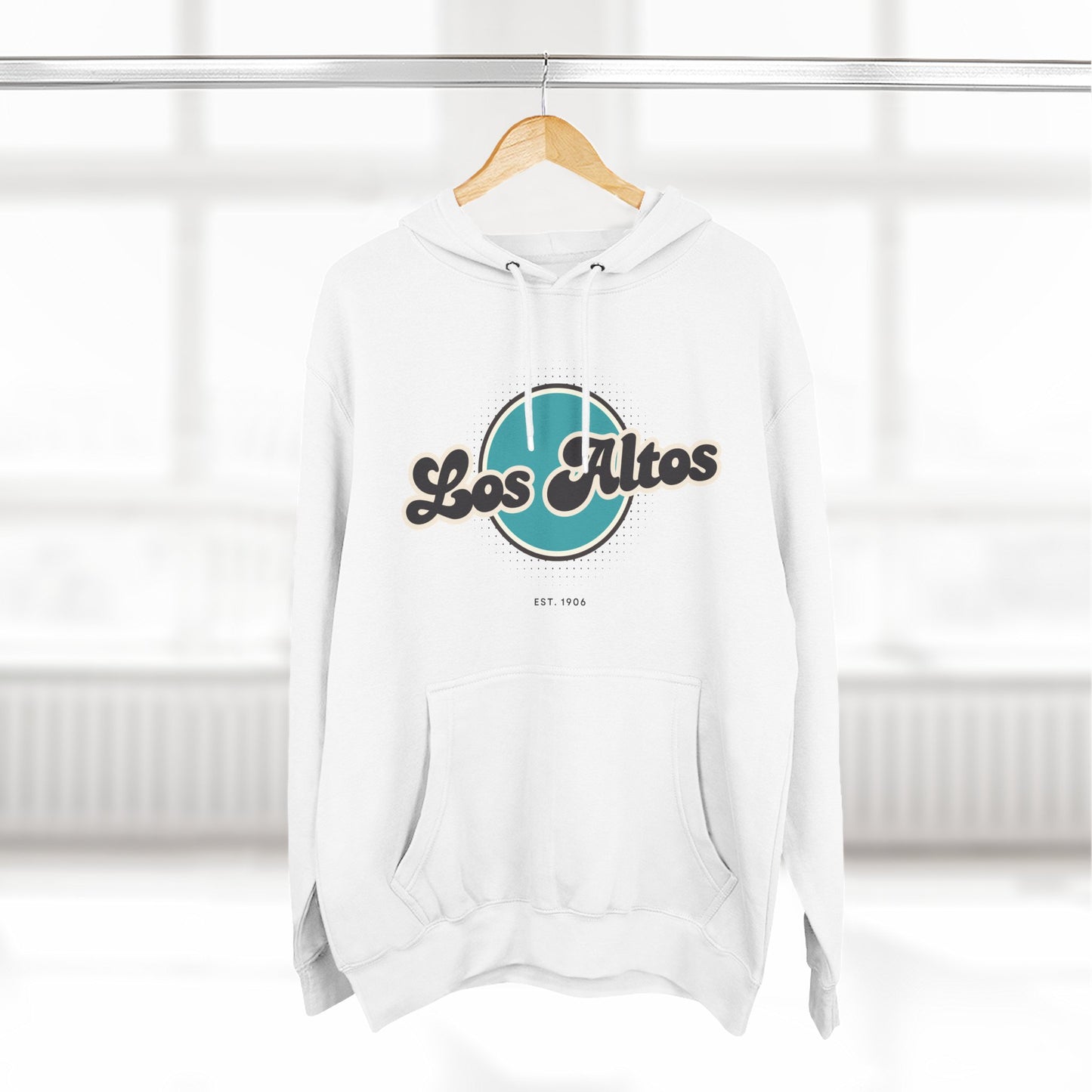 Los Altos Retro Vibe Hoodie for Casual Days, Streetwear, Unisex Gift, Cozy Layering Apparel