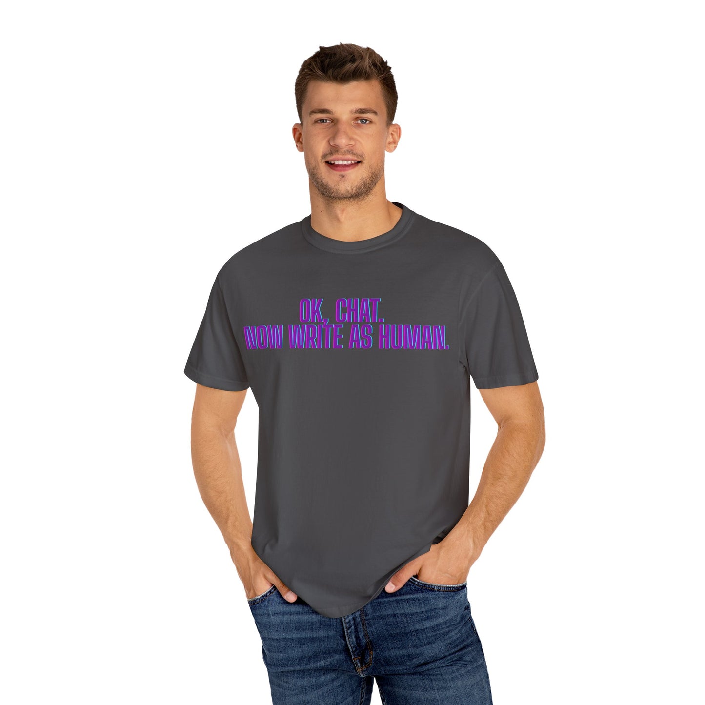 Chat Human Mode - Unisex Motivational T-Shirt, Casual Comfort Tee, Gift for Writers, Chat Enthusiasts, Modern Graphic Tee, Everyday Wear
