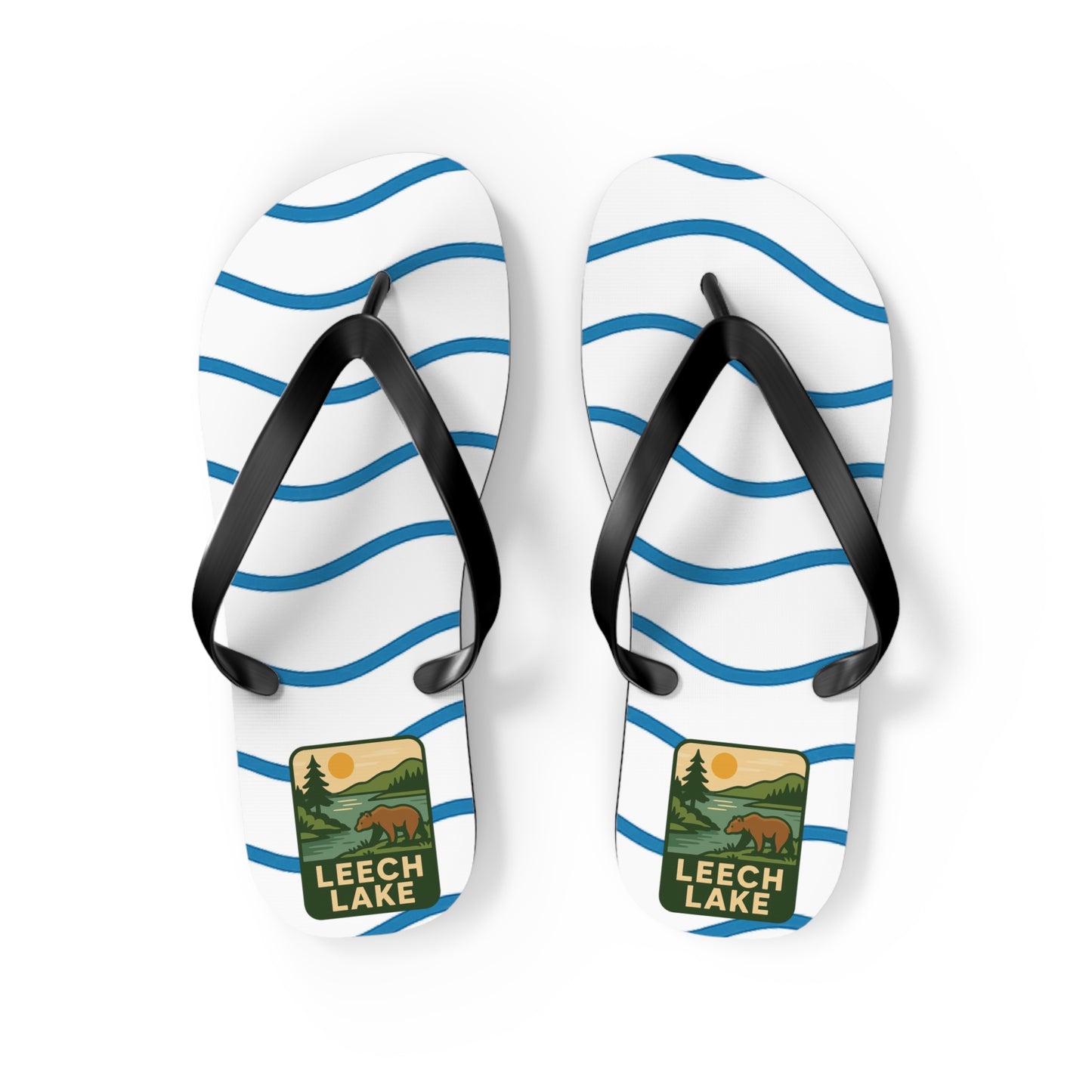 Leech Lake Beachy Vibes Flip Flops - Summer Sandals, Poolside Footwear, Vacation Essentials, Casual Summer Shoes, Beach Accessories