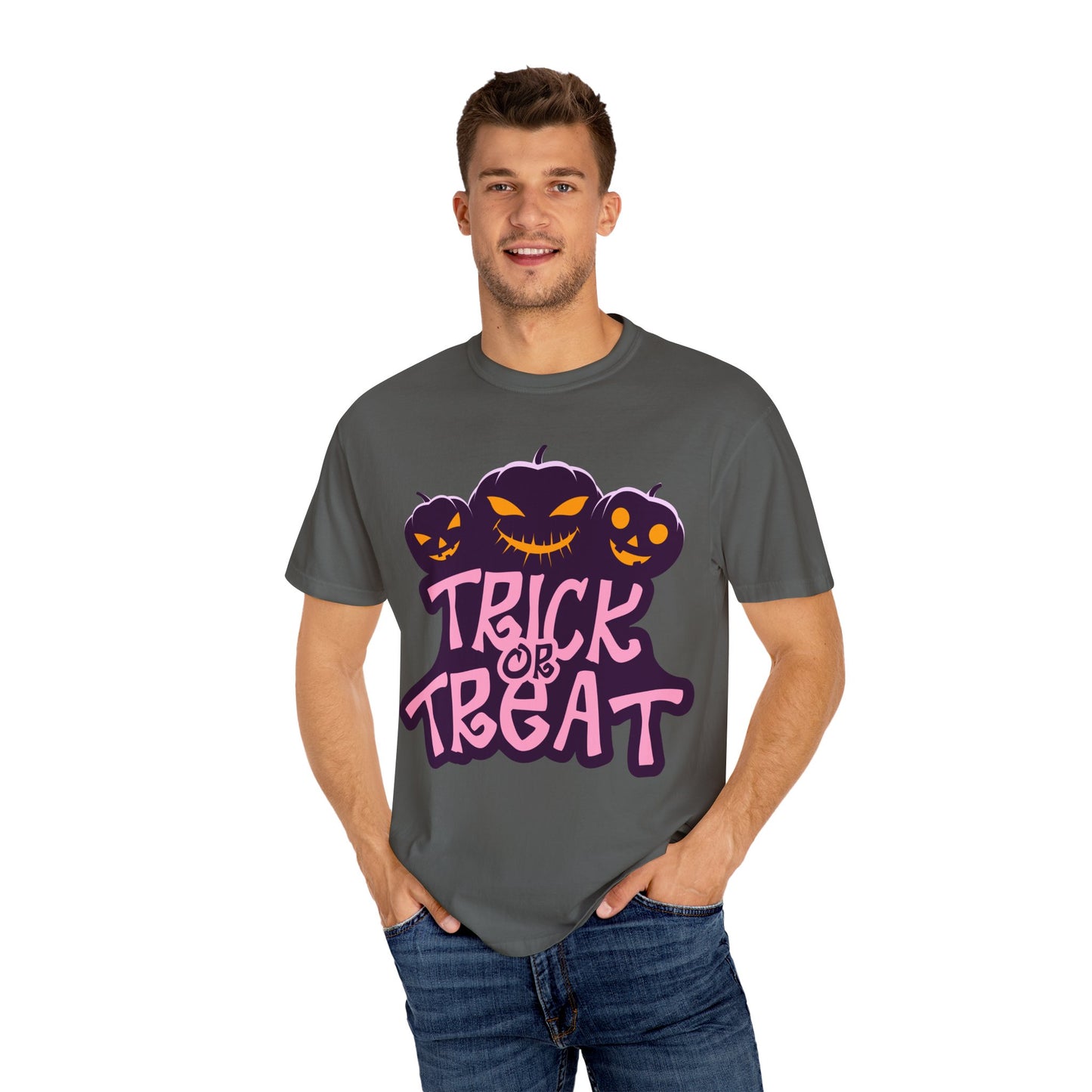 Halloween Trick or Treat T-Shirt, Unisex Halloween Tee, Spooky Autumn Shirt, Fun Costume Top, Trick or Treat Apparel