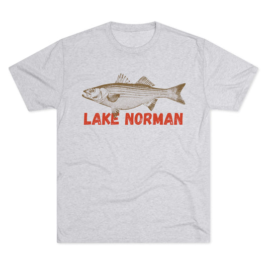Lake Norman Fishing Tee, Unisex Crew Neck Shirt, Summer Lake Apparel, Gift for Fishermen, Outdoor Adventure T-Shirt, Lake House Style