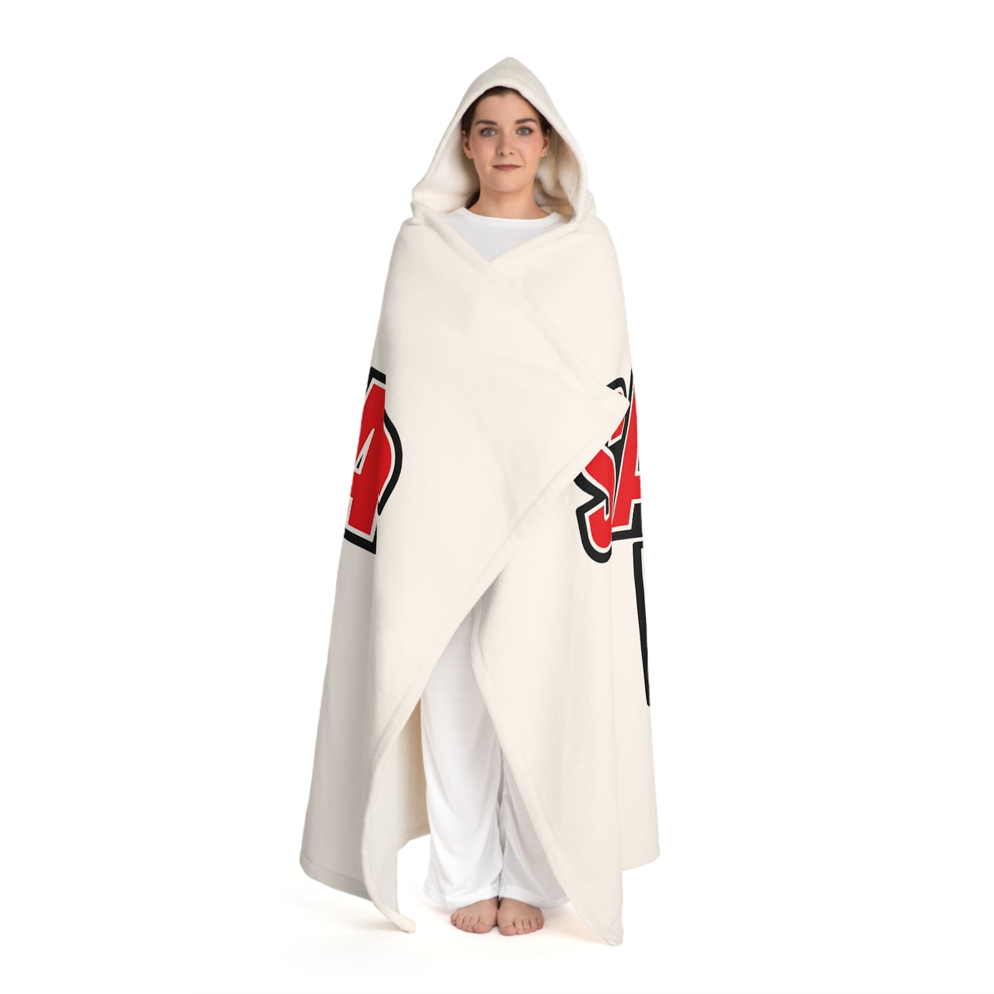 Saranac Lake Cozy Hooded Sherpa Fleece Blanket - Perfect for Chilly Evenings, Movie Nights, Cozy Home Décor, Gifts for Her, Winter Snuggles