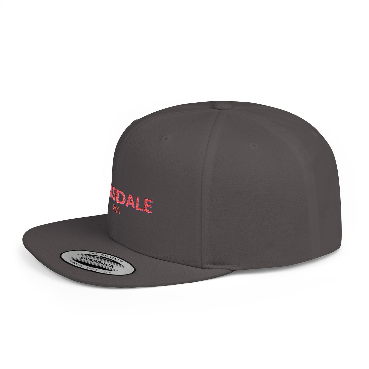 Hinsdale Stylish Flat Bill Snapback Hat with Design, Perfect for Casual Outings, Streetwear, Gifts, Festivals, Everyday Wear