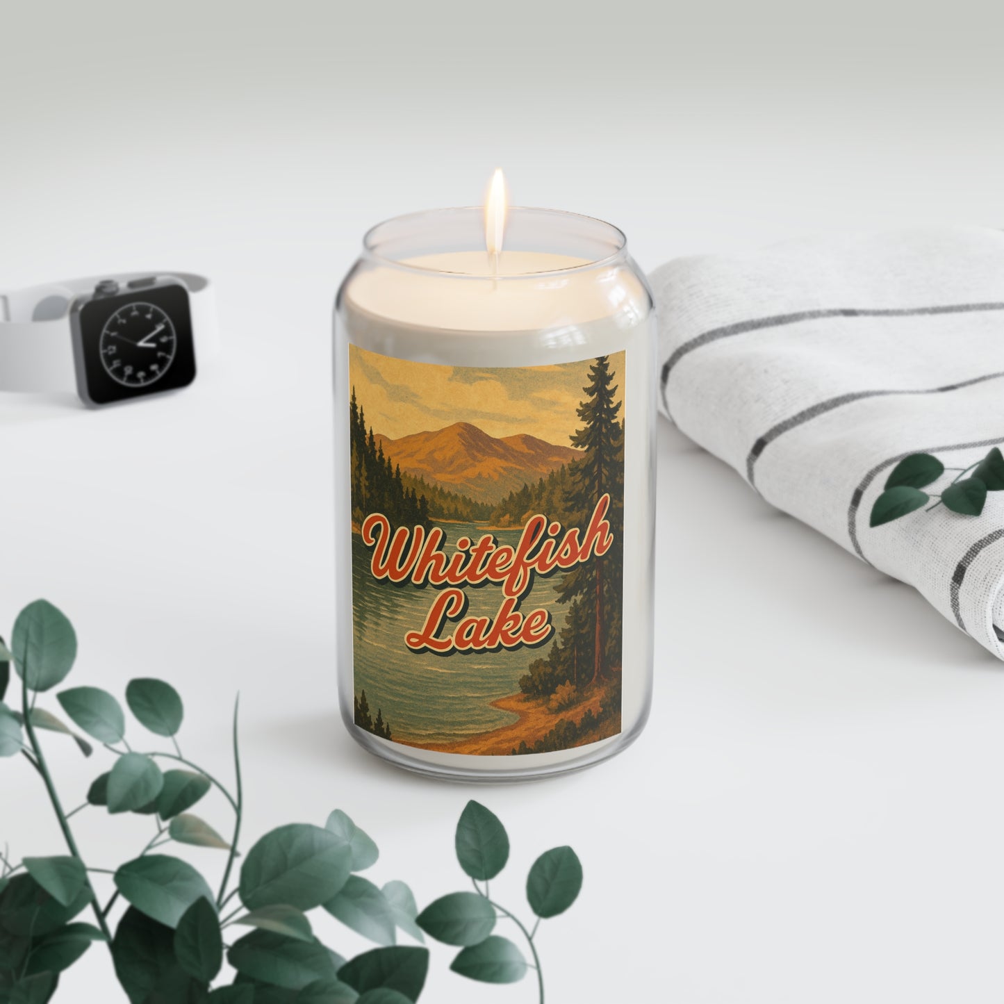 Whitefish Lake Soy Candle, Relaxing Home Decor, Gift for Her, Aromatherapy Candle, Summer Vibes