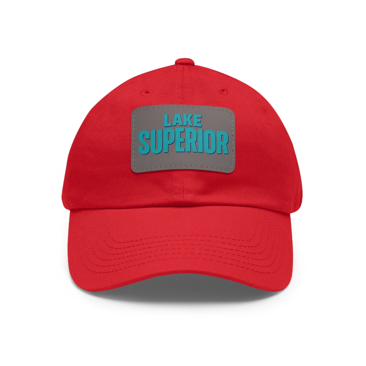 Lake Superior Dad Hat with Leather Patch (Rectangle)