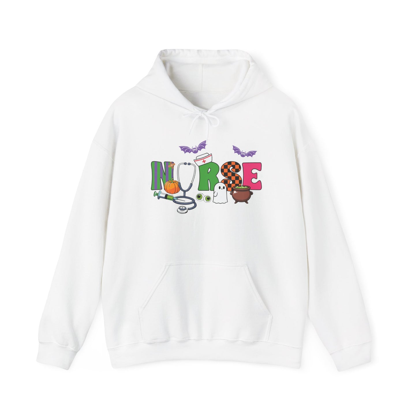 Nurse Whimsical Halloween Hooded Sweatshirt, Fall Fashion, Cozy Sweater Gift, Unisex Hoodie, Halloween Apparel