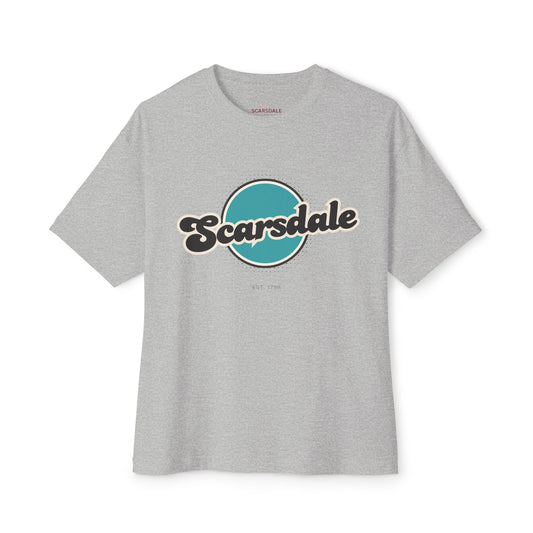 Scarsdale Retro Oversized Tee, Unisex T-Shirt, Casual Fashion Top, Vintage Graphic Shirt, Perfect Gift for Any Occasion