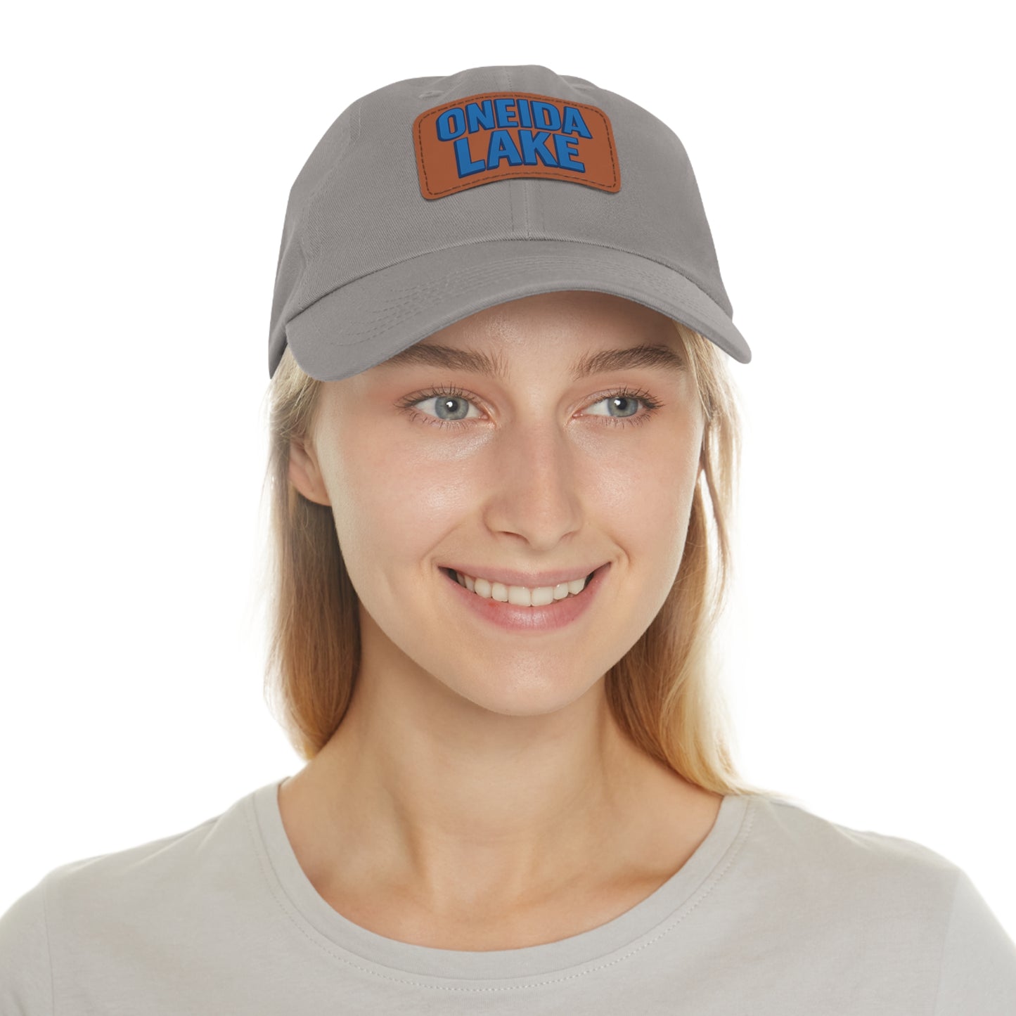 Oneida Lake Dad Hat with Leather Patch (Rectangle)
