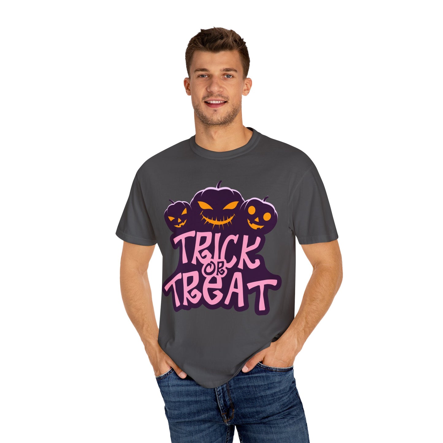 Halloween Trick or Treat T-Shirt, Unisex Halloween Tee, Spooky Autumn Shirt, Fun Costume Top, Trick or Treat Apparel